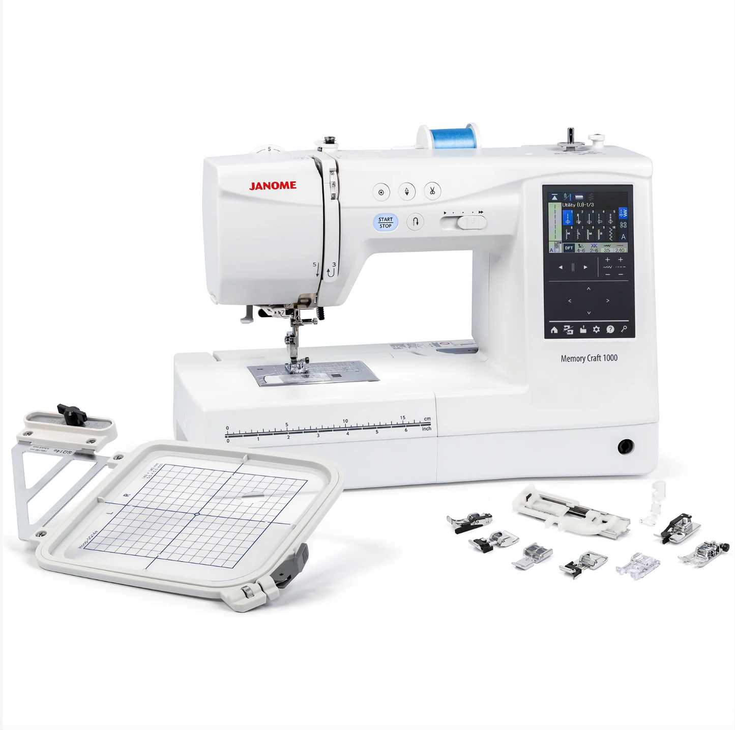 Janome Memory Craft 1000 Sewing & Embroidery Machine w/ FREE Holiday Bonus Bundle Details