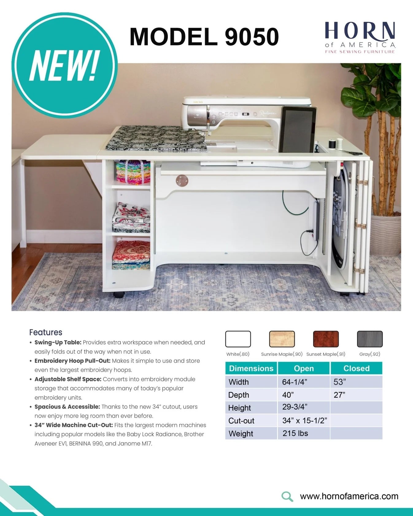 Horn Model 9050 Sewing Cabinet
