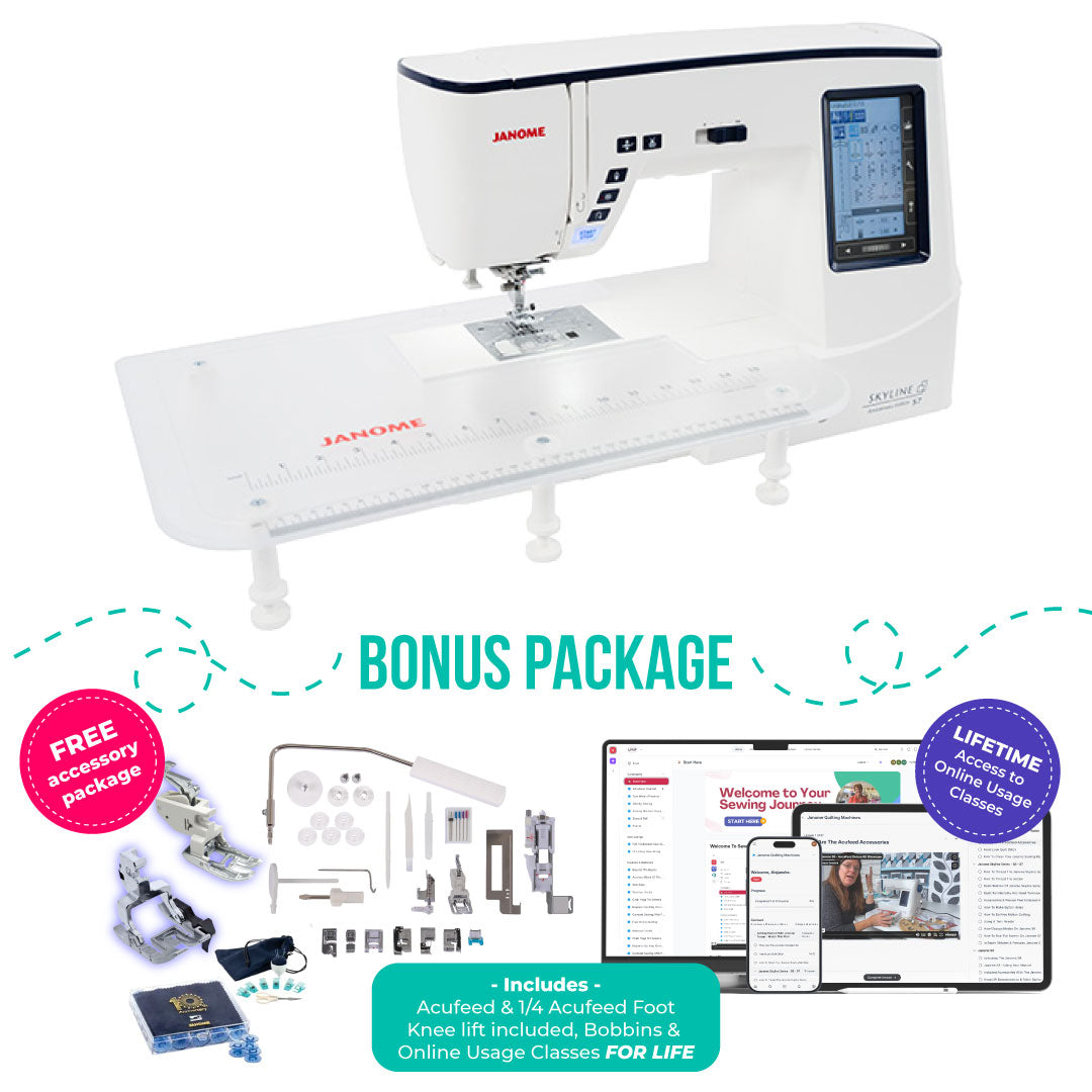 Janome Skyline S7 Sewing & Quilting Machine Anniversary Edition