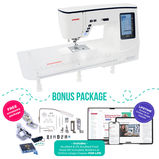 Janome Skyline S7 Sewing & Quilting Machine Anniversary Edition