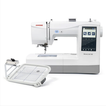 Janome Memory Craft 100E Embroidery Machine w/ FREE Holiday Bonus Bundle