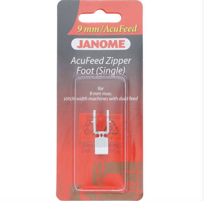 Acufeed Zipper Foot Single, Janome #202128007