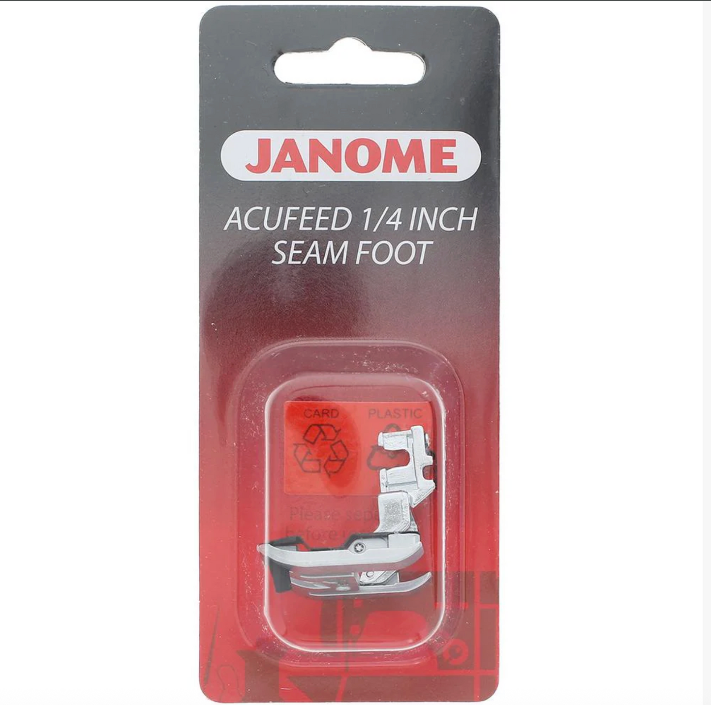 1/4" Acufeed Seam Presser Foot, Janome #202031002