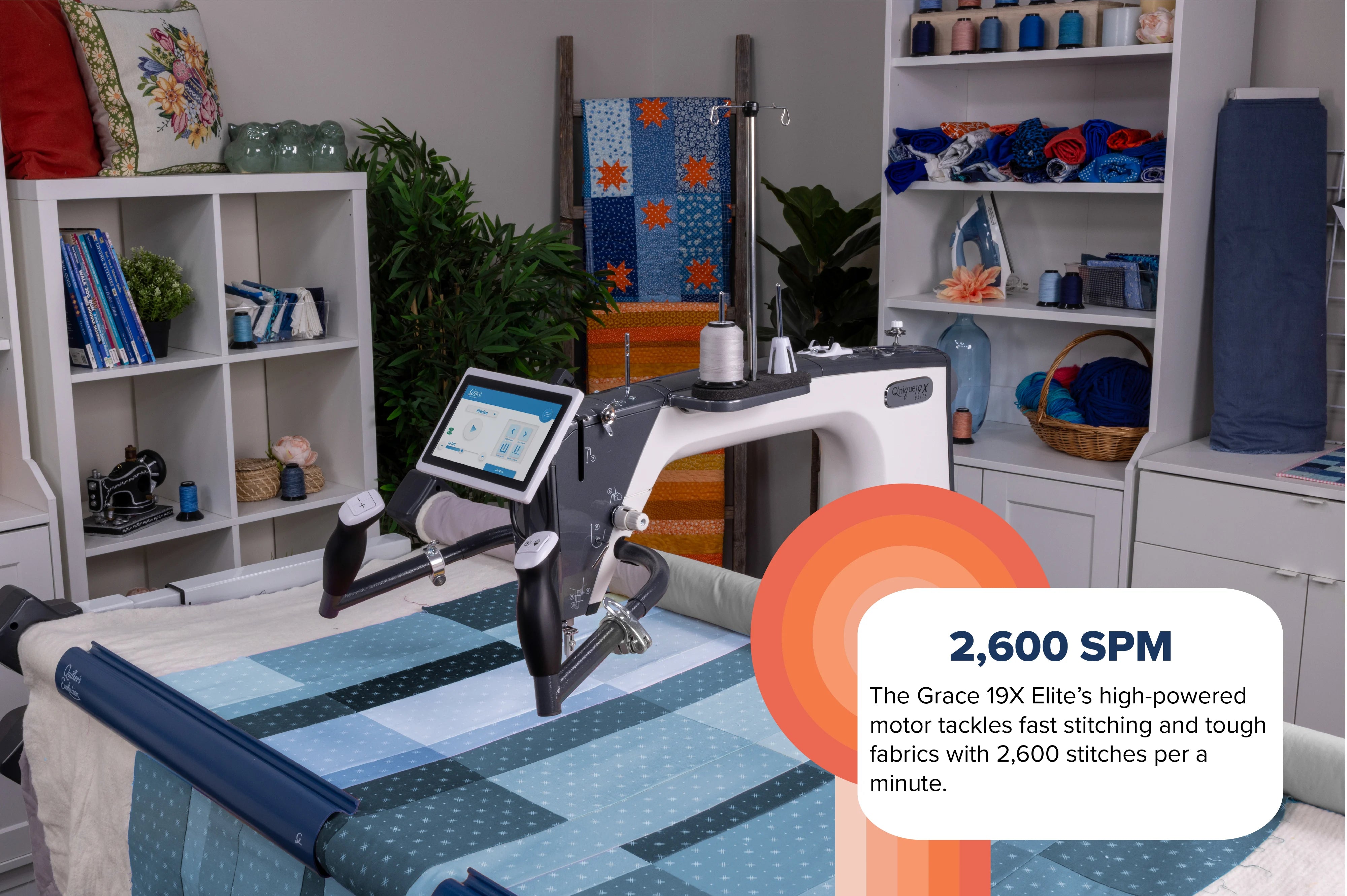 Grace Q'nique 19 X Elite - 19" Longarm Quilting Machine