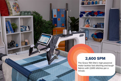 Grace Q'nique 19 X Elite - 19" Longarm Quilting Machine