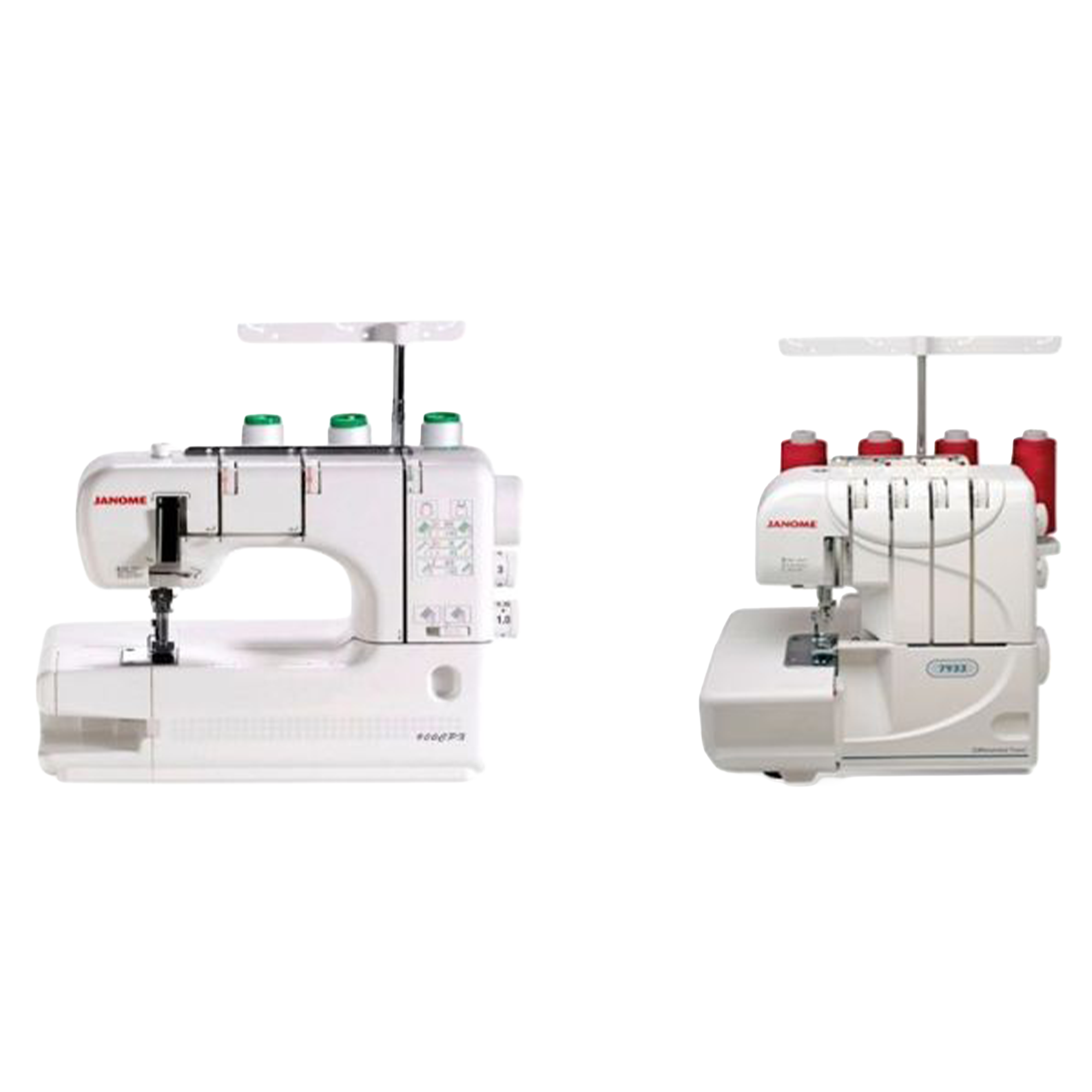 Janome CoverPro 900CPX Coverhem Serger and Janome 7933 Serger Combination