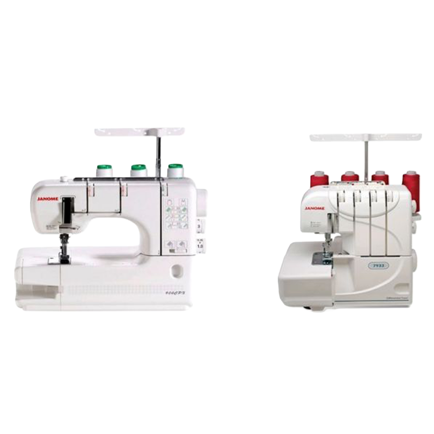 Janome CoverPro 900CPX Coverhem Serger and Janome 7933 Serger Combination