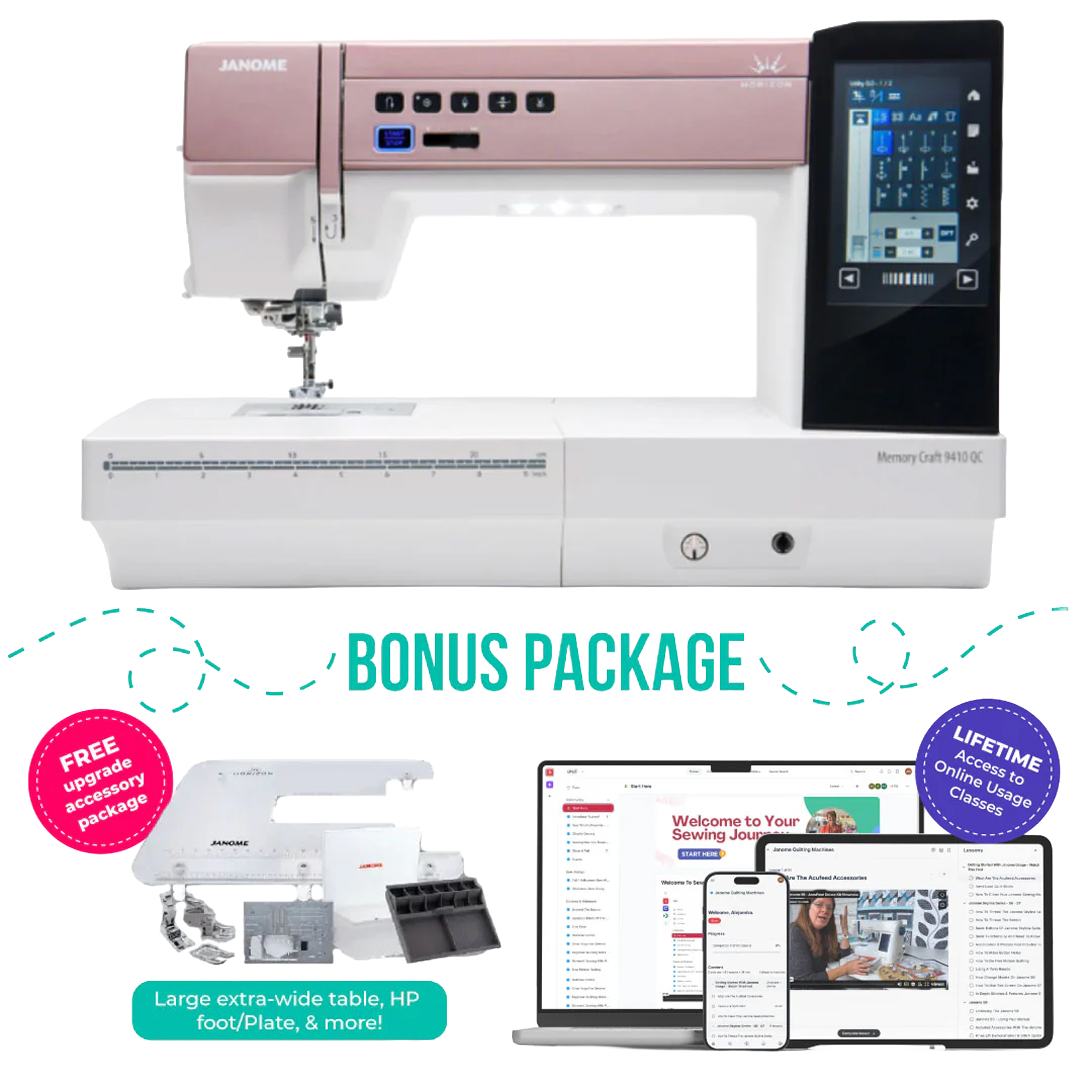 Janome Horizon Memory Craft 9410QC Sewing and Quilting Machine